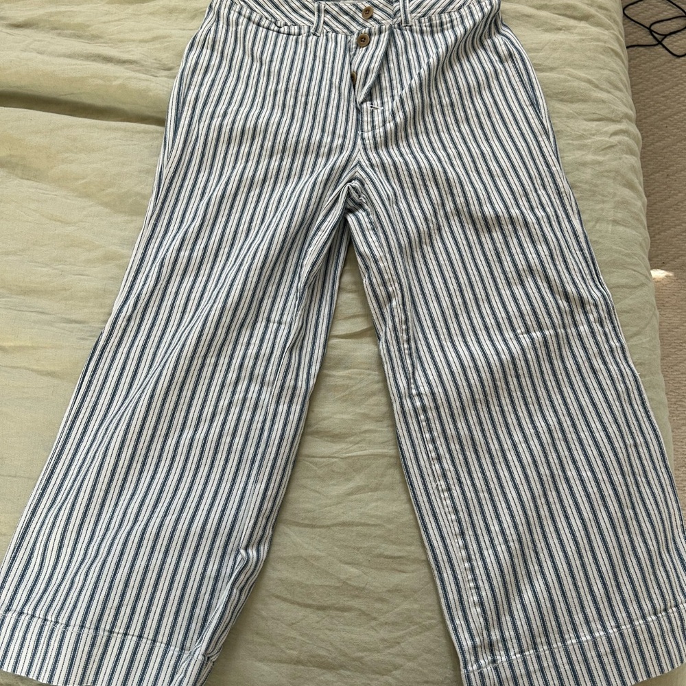 Madewell Striped Wide-Leg Pants